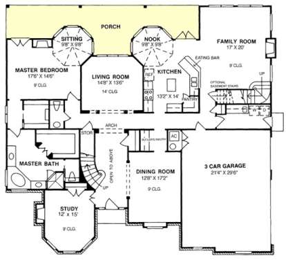 Floorplan 1 for House Plan #4848-00289