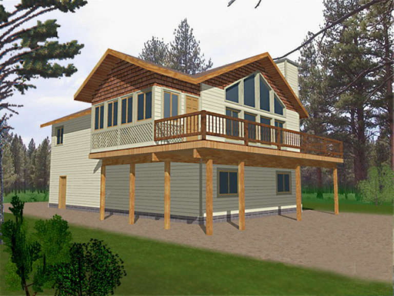 House Plan House Plan #1396 Rear Elevation