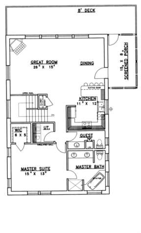 Main Floor for House Plan #039-00144