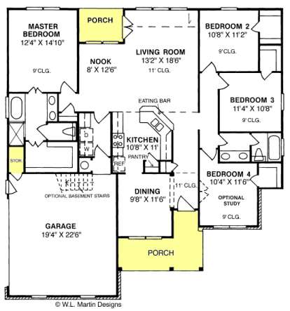 Floorplan 1 for House Plan #4848-00291