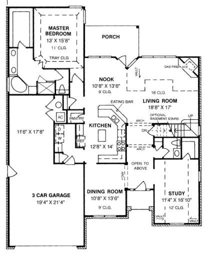 Floorplan 1 for House Plan #4848-00293
