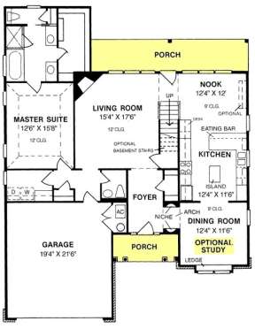 Floorplan 1 for House Plan #4848-00298