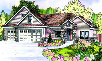 4 Bed, 3 Bath, 3484 Square Foot House Plan - #035-00379