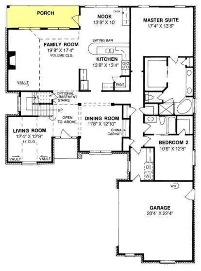 Floorplan 1 for House Plan #4848-00300