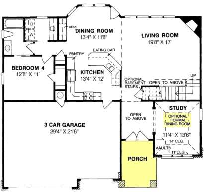 Floorplan 1 for House Plan #4848-00301