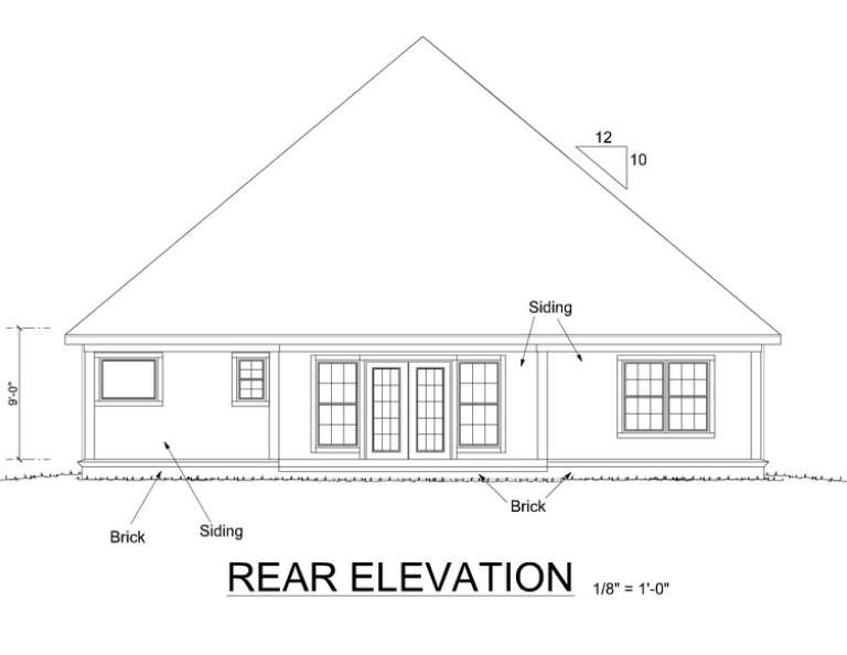 Ranch House Plan #4848-00305 Elevation Photo