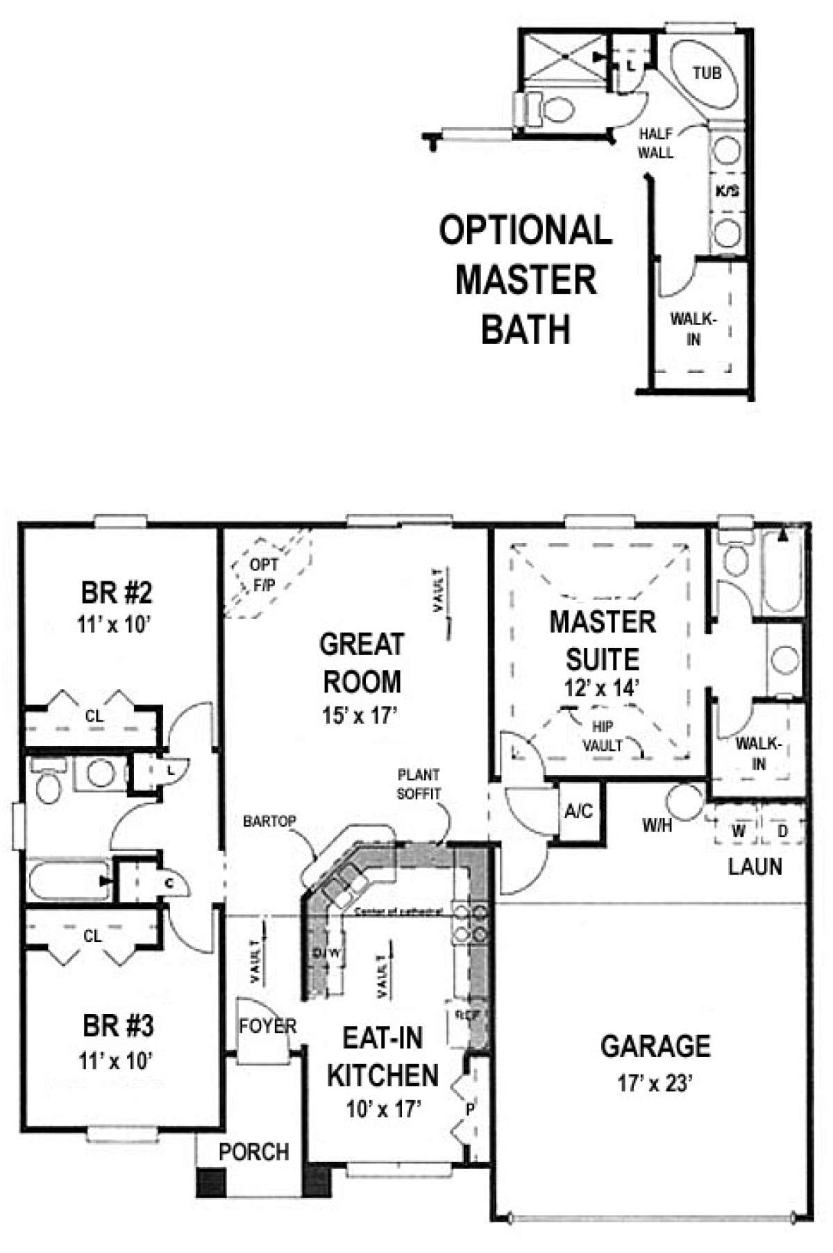 Floorplan 1 for House Plan #4766-00001