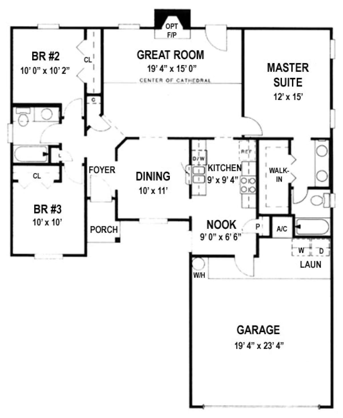 Floorplan 1 for House Plan #4766-00003
