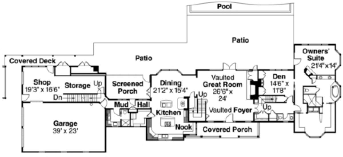 Floorplan 1 for House Plan #035-00380