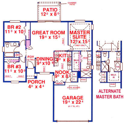 Floorplan1 for House Plan #4766-00006