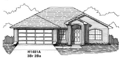 Ranch House Plan #4766-00007 Elevation Photo