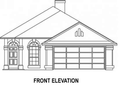 Ranch House Plan #4766-00009 Elevation Photo