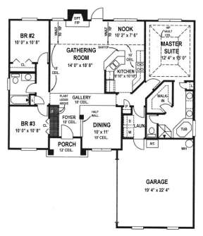 Floorplan 1 for House Plan #4766-00011