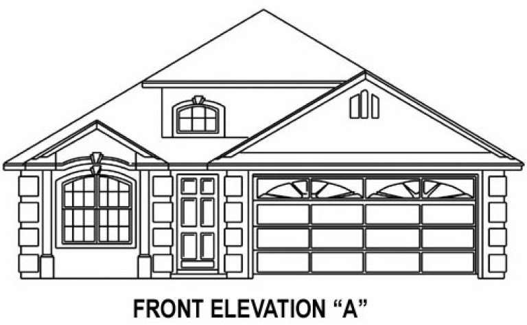 Narrow Lot House Plan #4766-00012 Elevation Photo