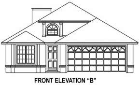 Narrow Lot House Plan #4766-00012 Elevation Photo