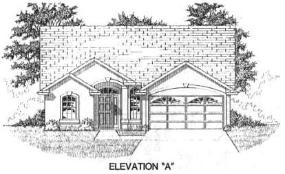 Ranch House Plan #4766-00014 Elevation Photo