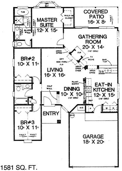 Floorplan1 for House Plan #4766-00014