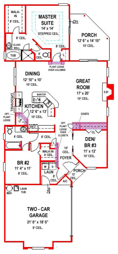 Floorplan 1 for House Plan #4766-00016