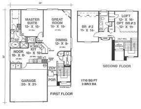 Floorplan 1 for House Plan #4766-00018