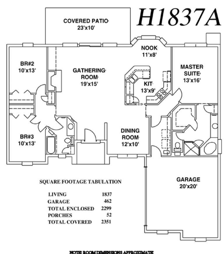 House Plan House Plan #14001 Drawing 1