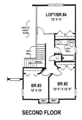 Floorplan 2 for House Plan #4766-00027