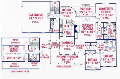 Floorplan1 for House Plan #4766-00030
