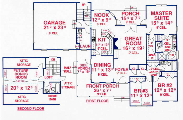 House Plan House Plan #14005 Drawing 1