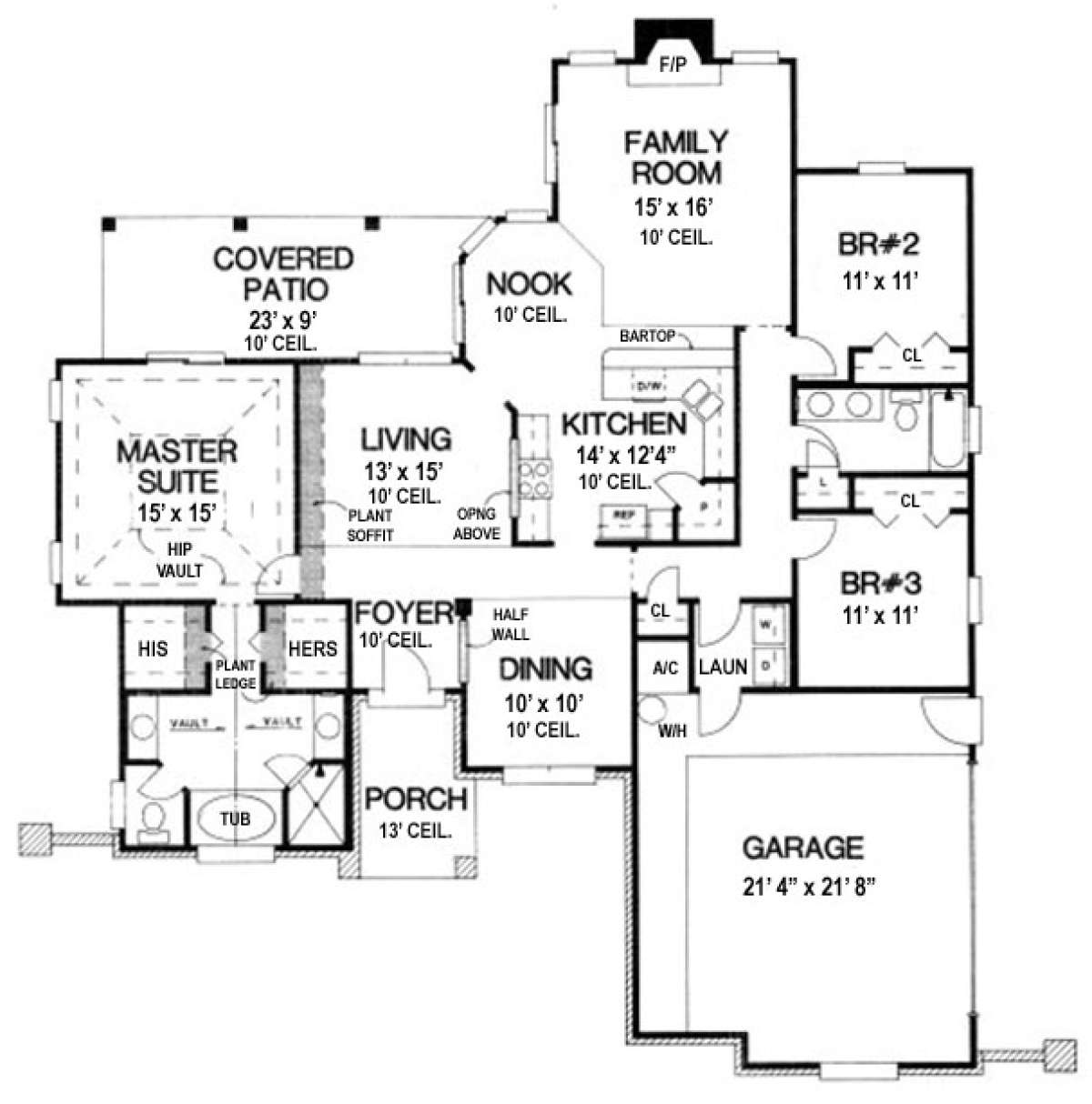 Floorplan 1 for House Plan #4766-00033
