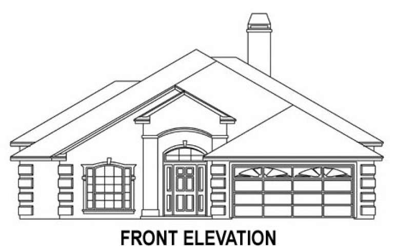 Ranch House Plan #4766-00034 Elevation Photo