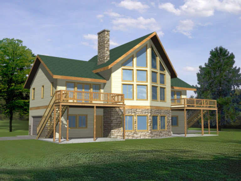 House Plan House Plan #1401 Rear Elevation