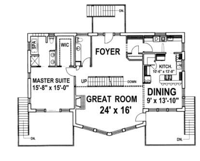 Main Floor for House Plan #039-00145