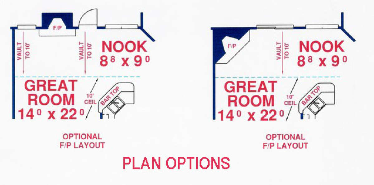 Floorplan 1 Option A for House Plan #4766-00036