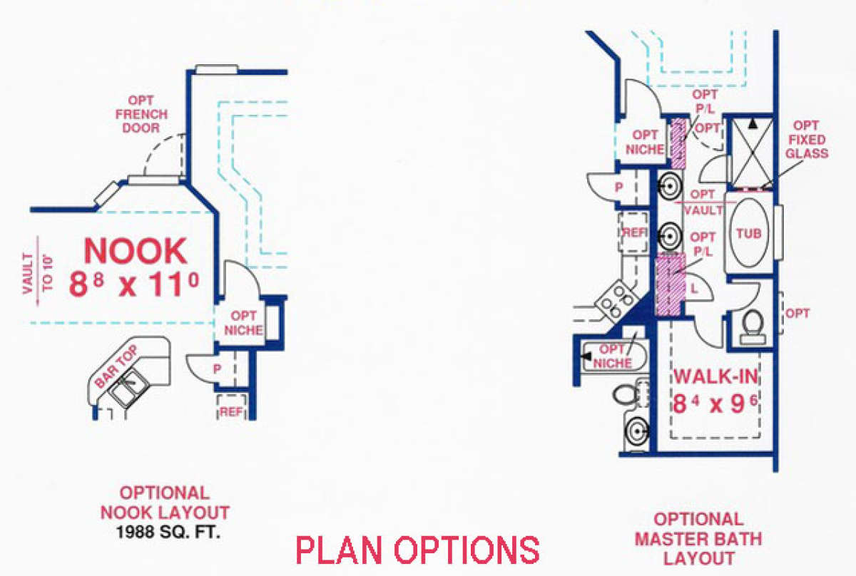 Floorplan 1 Option B for House Plan #4766-00036