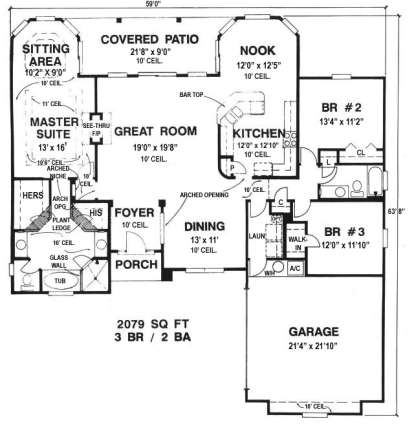 Floorplan1 for House Plan #4766-00040