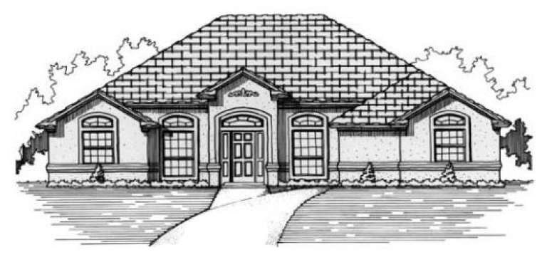 Ranch House Plan #4766-00041 Elevation Photo