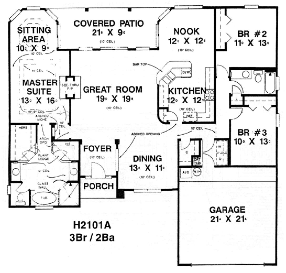 Floorplan 1 for House Plan #4766-00043