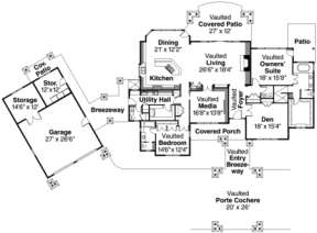 Floorplan 1 for House Plan #035-00383