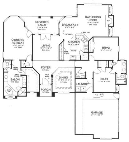 Floorplan1 for House Plan #4766-00046