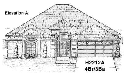 Ranch House Plan #4766-00048 Elevation Photo