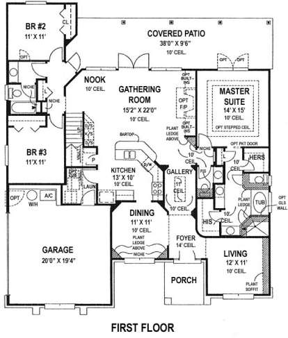 Floorplan 1 for House Plan #4766-00049