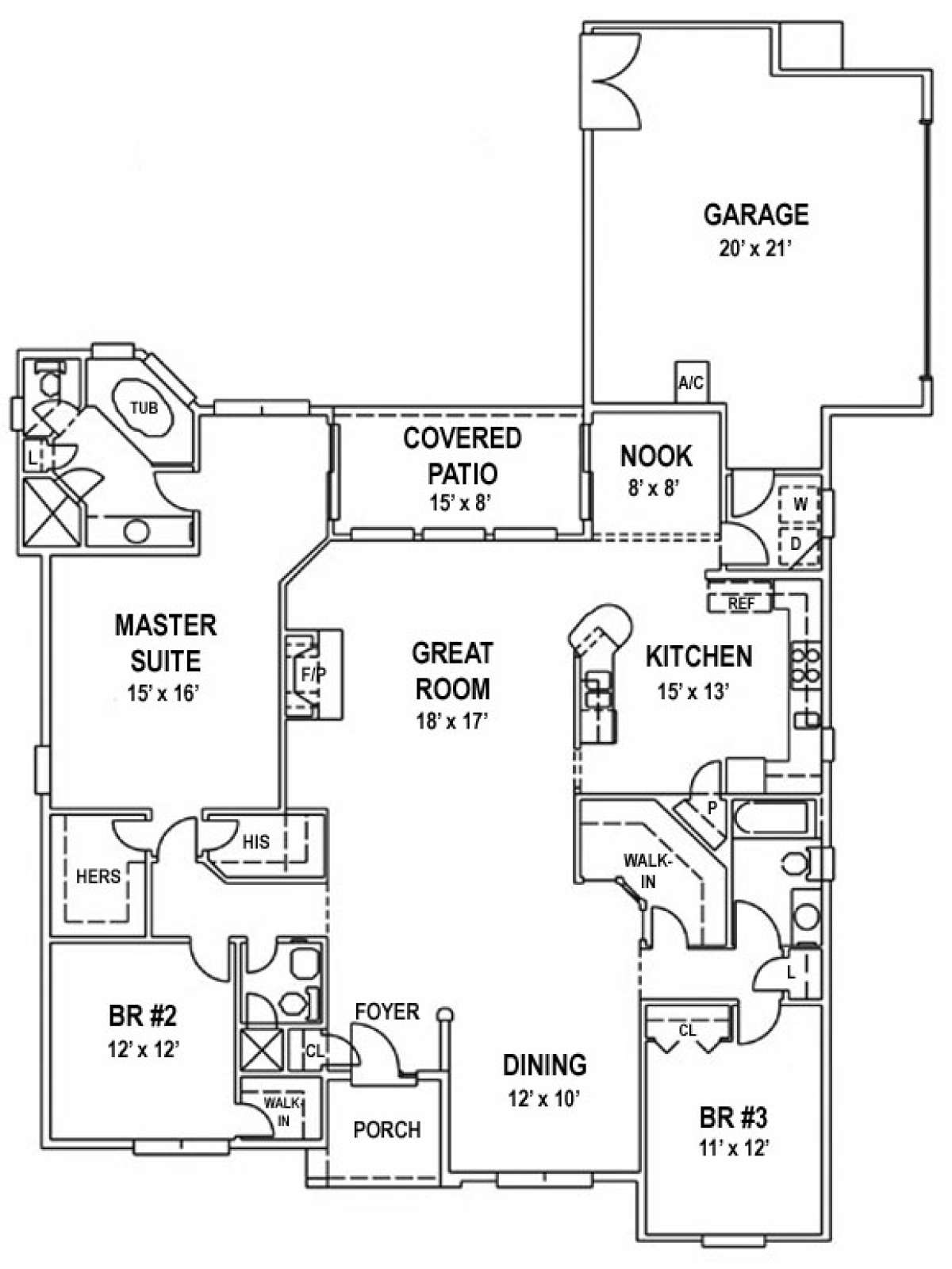 Floorplan 1 for House Plan #4766-00051