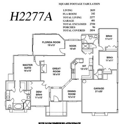 Floorplan 1 for House Plan #4766-00053