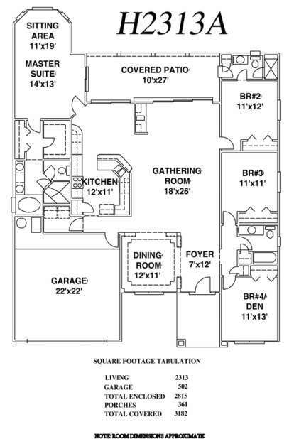 Floorplan1 for House Plan #4766-00056