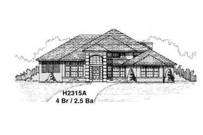 Ranch House Plan #4766-00057 Elevation Photo
