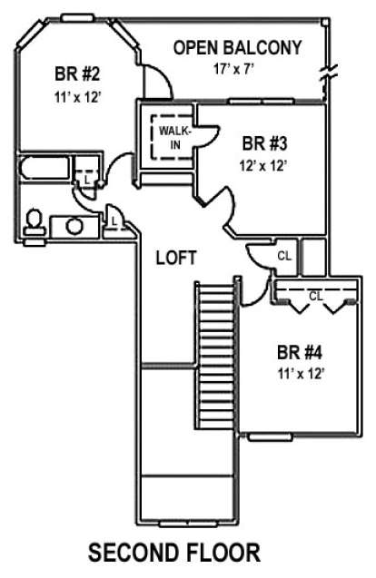 Floorplan 2 for House Plan #4766-00060