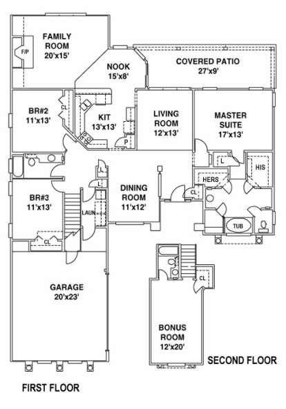Floorplan 1 for House Plan #4766-00067