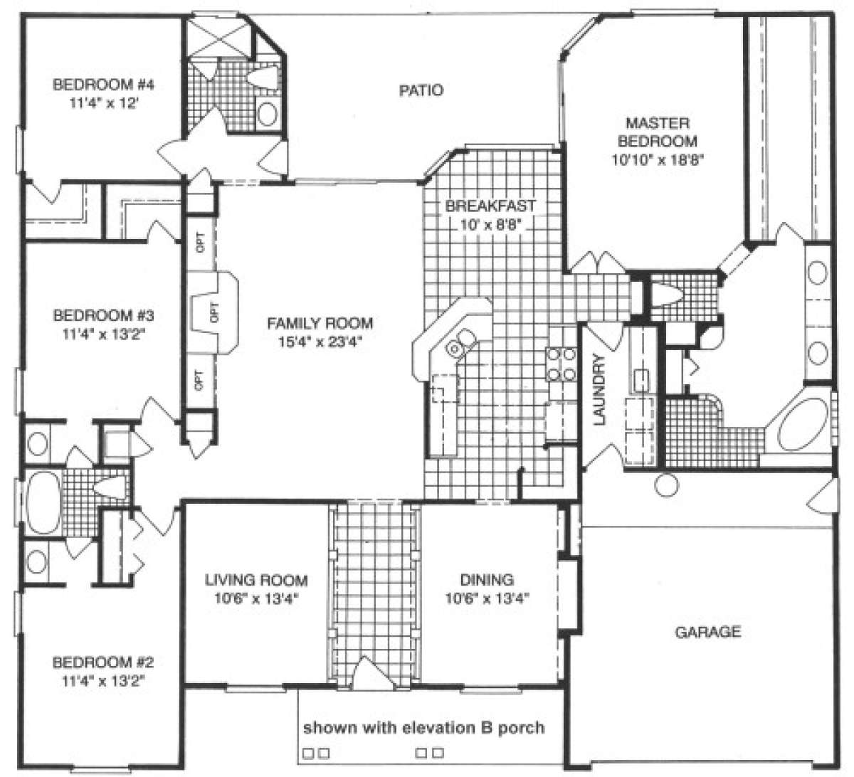 Floorplan 1 for House Plan #4766-00069
