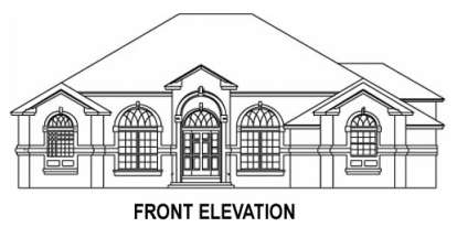 Mediterranean House Plan #4766-00073 Elevation Photo