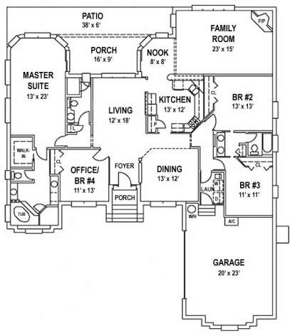 Floorplan 1 for House Plan #4766-00073
