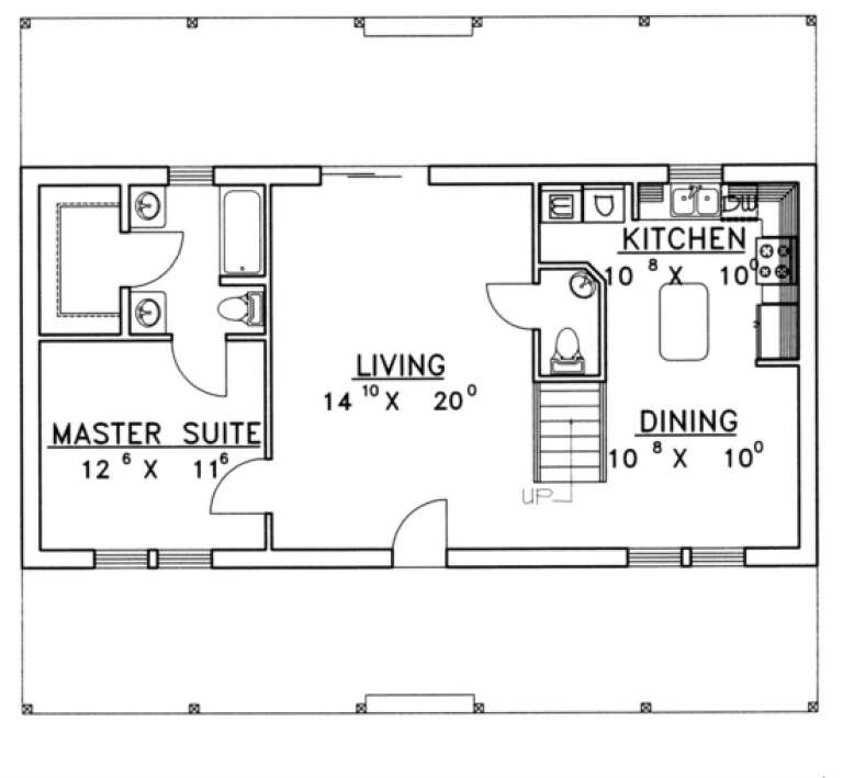 House Plan House Plan #1405 Drawing 1